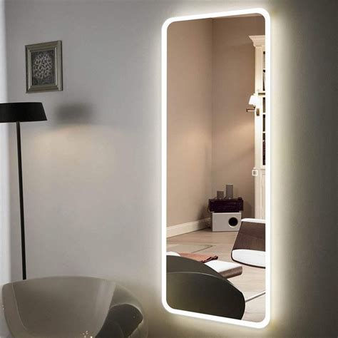 lighted bedroom mirror